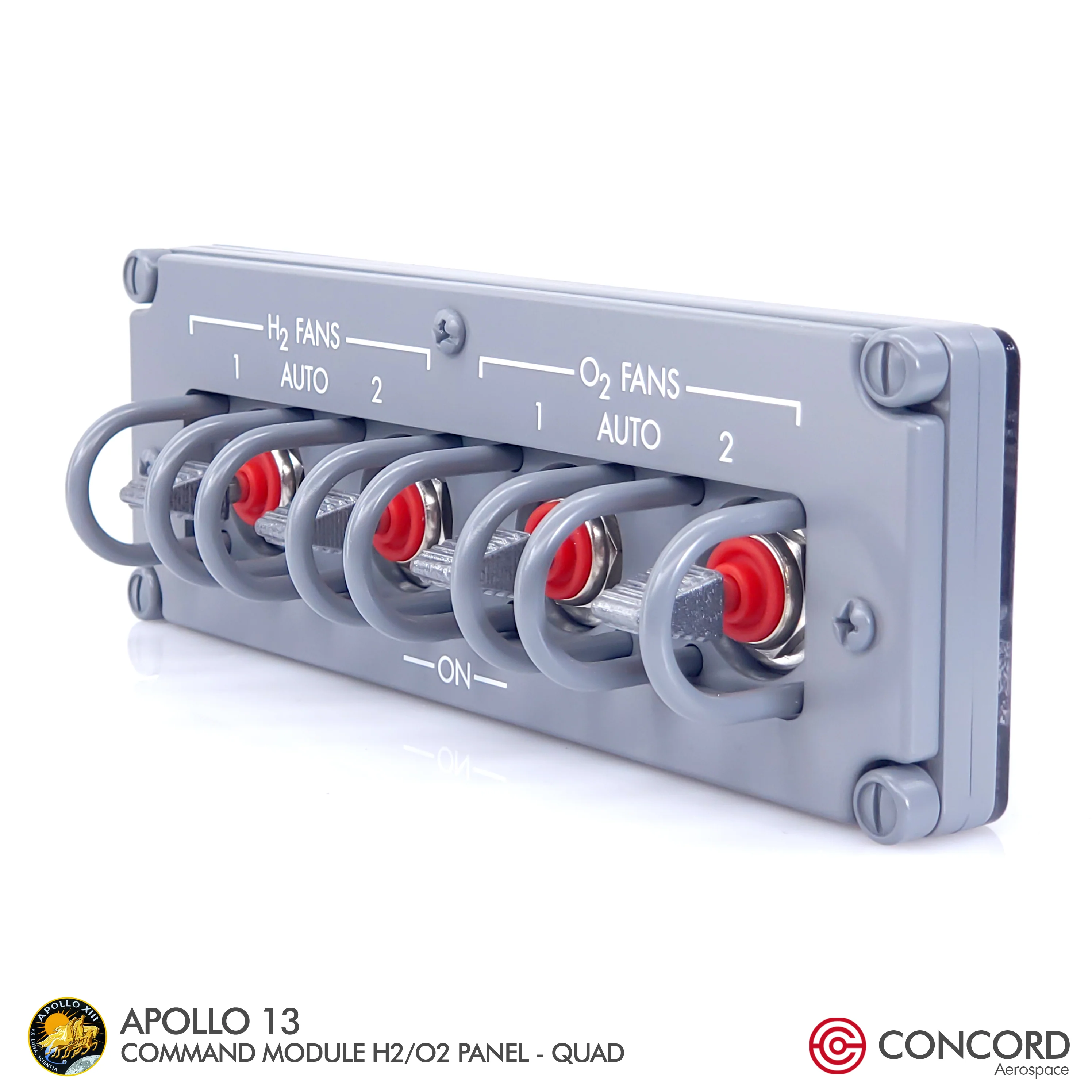 APOLLO13 COMMAND MODULE H2/O2 FANS QUAD SWITCH PANEL - Image 3