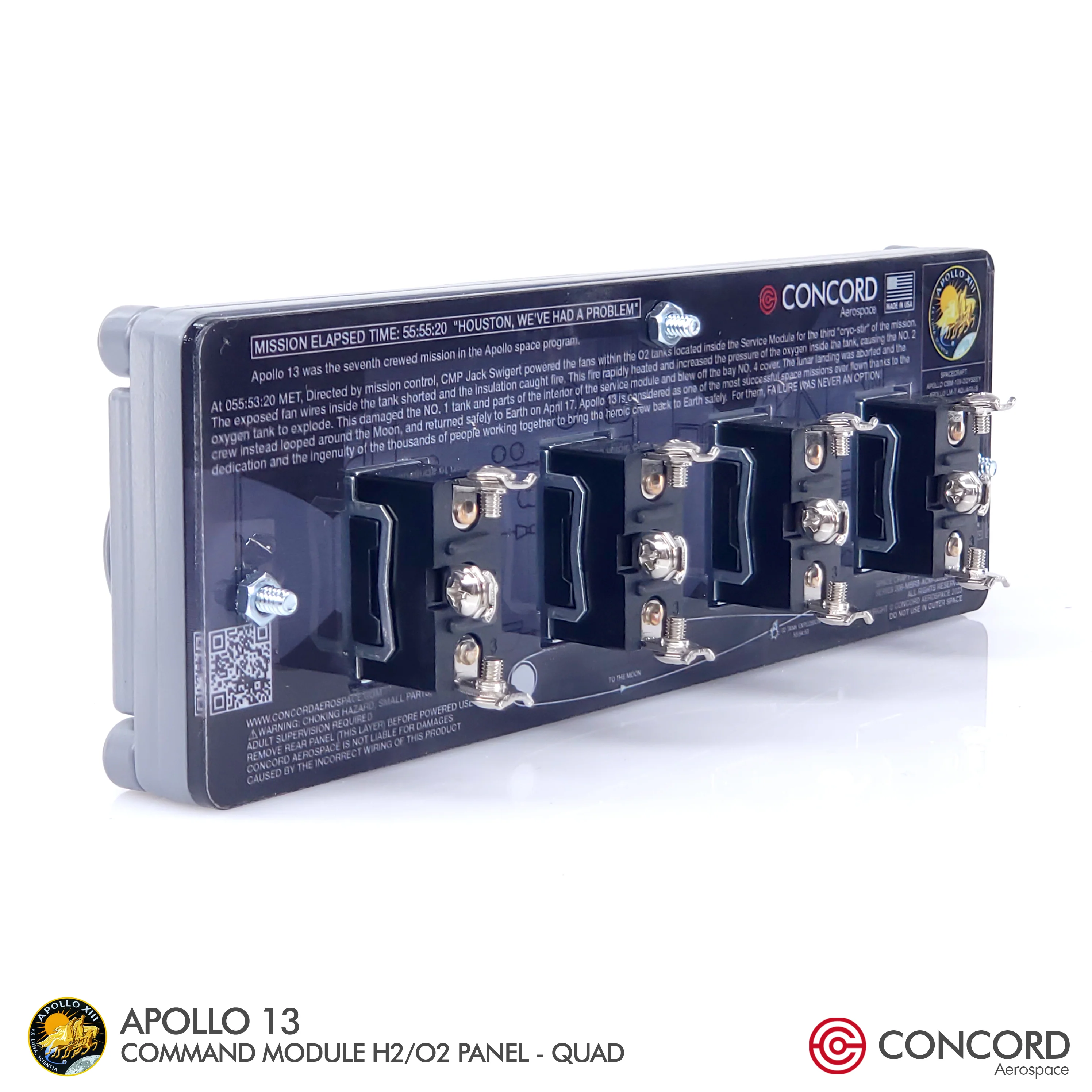 APOLLO13 COMMAND MODULE H2/O2 FANS QUAD SWITCH PANEL - Image 5