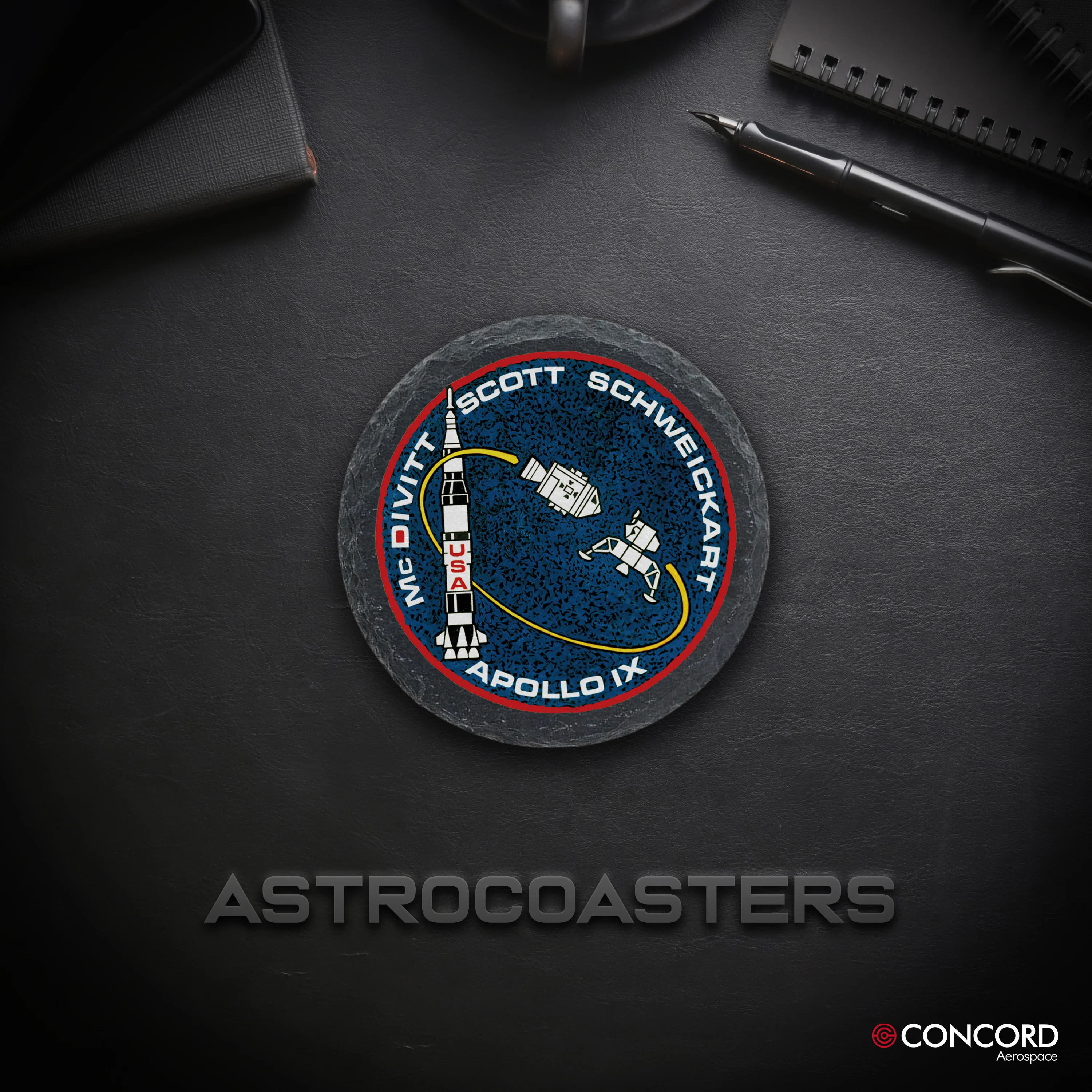 APOLLO 9 MISSION - SLATE COASTER - Image 5