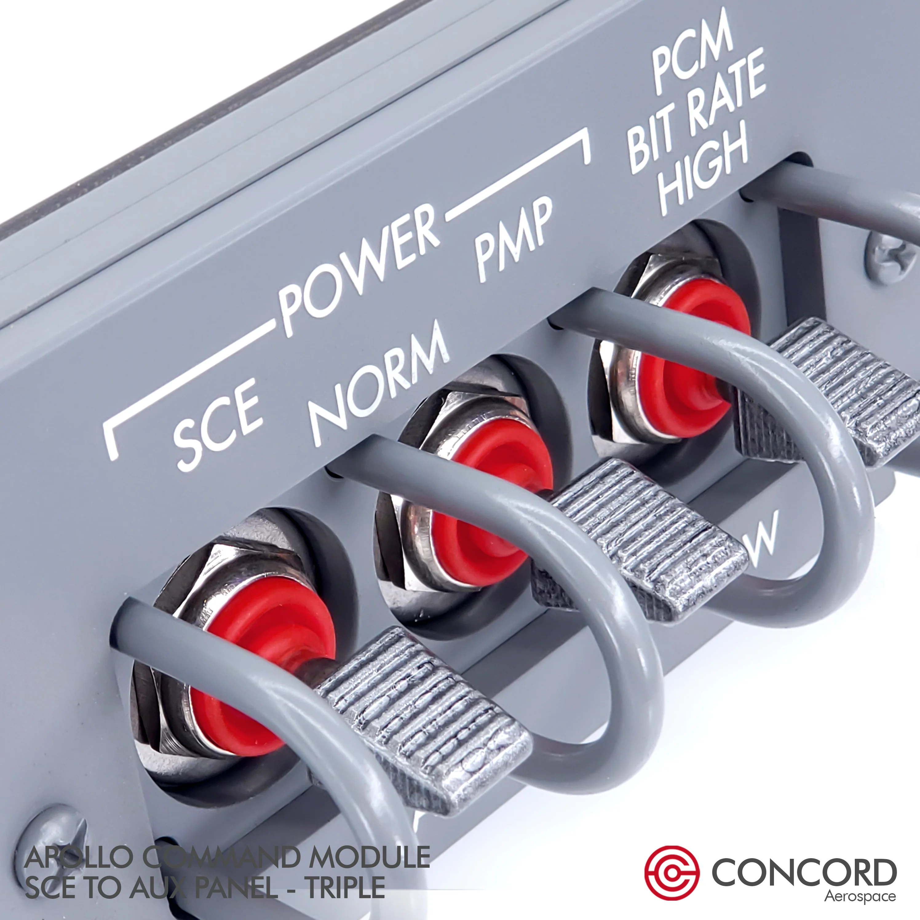 APOLLO COMMAND MODULE TRIPLE SWITCH PANEL - SCE to AUX - Image 4